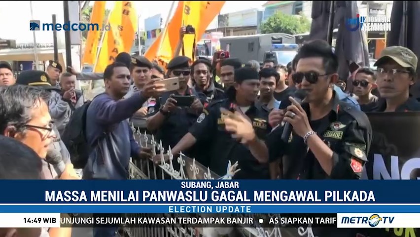 GIBAS Demo Tuntut Ketua Panwaslu Subang Mundur