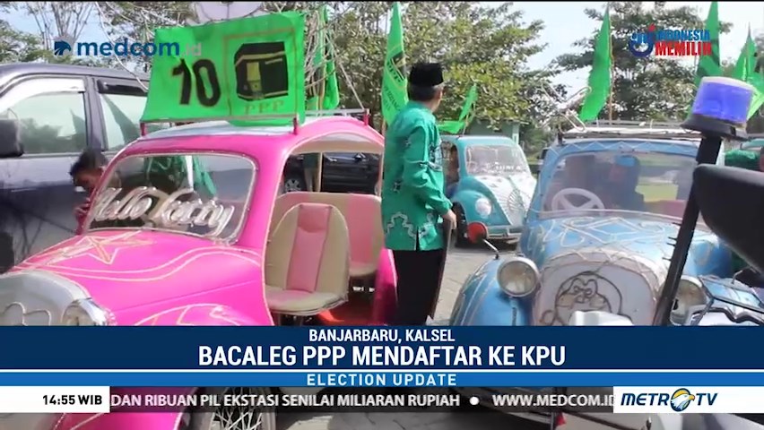 Bacaleg PPP Daftar ke KPU Gunakan Mobil Odong-Odong