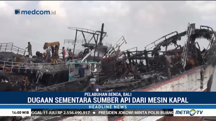 Pasca Kebakaran Kapal Ikan di Pelabuhan Benoa