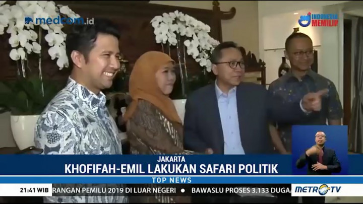Khofifah-Emil Sambangi Kediaman Zulkifli Hasan
