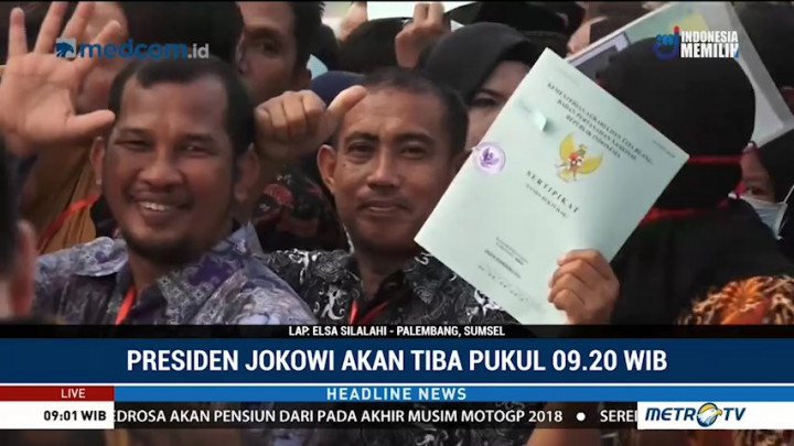 Jokowi akan Bagikan Sertifikat Tanah di Palembang