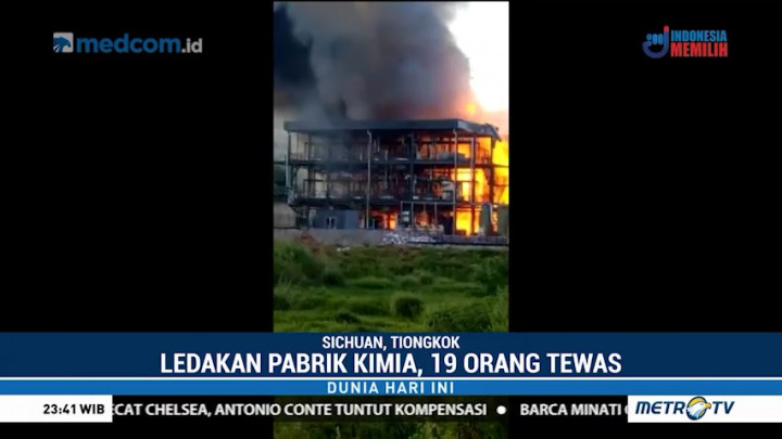 Ledakan di Pabrik Kimia Tiongkok Tewaskan 19 Orang