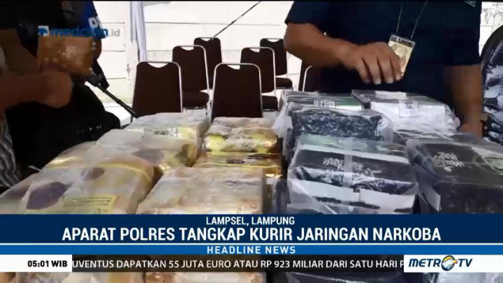 Polres Lampung Selatan Gagalkan Penyelundupan 58 Kg Sabu Jaringan Malaysia