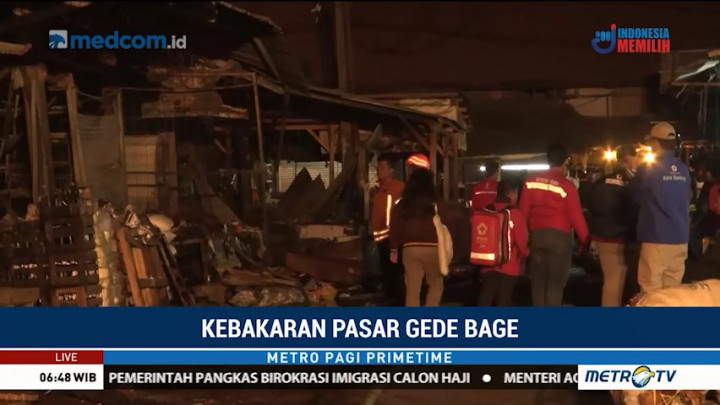 Kebakaran di Pasar Induk Gedebage Berhasil Dipadamkan
