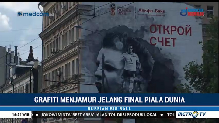 Grafiti Menjamur di Moskow Jelang Final Piala Dunia