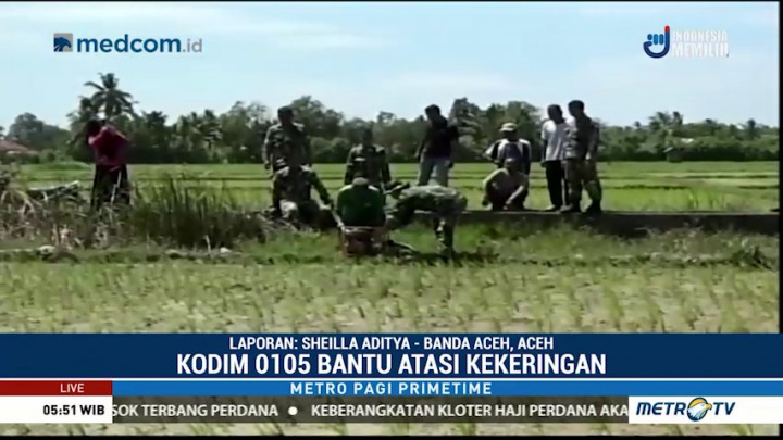 Kodim 0105 Aceh Barat Bantu Petani Atasi Kekeringan