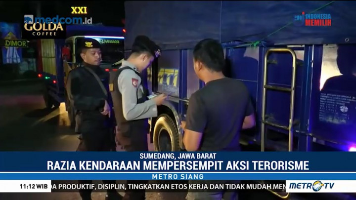 Antisipasi Aksi Terorisme, Polres Sumedang Gelar Razia Kendaraan