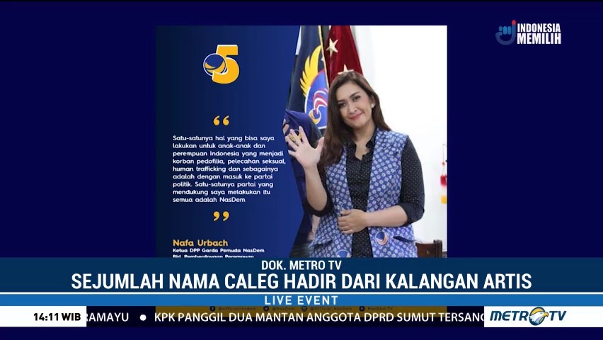 Ini Daftar Bacaleg NasDem dari Kalangan Artis