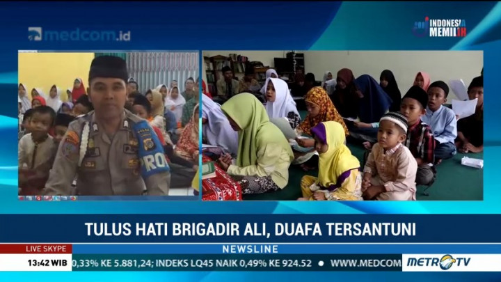 Tulus Hati Brigadir Ali Merawat  Anak Yatim dan Lansia