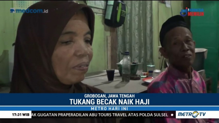 Mashuri Naik Haji dari Hasil 40 Tahun Mengayuh Becak