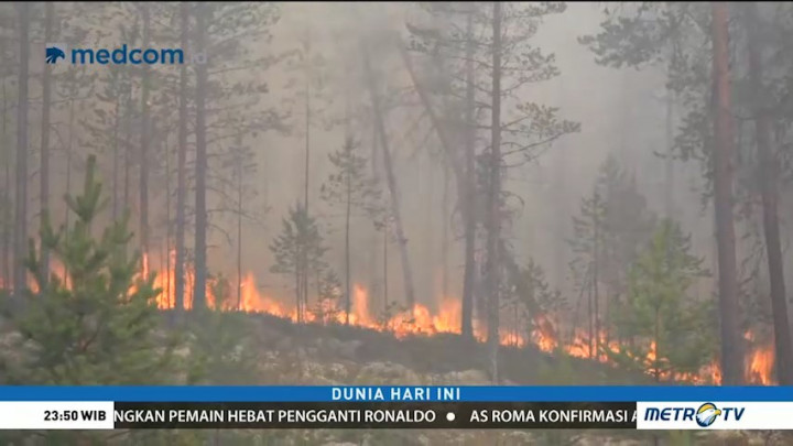Kebakaran Lahan di Swedia Kian Meluas