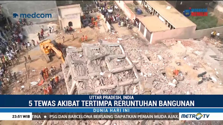 Lima Tewas Akibat Bangunan Roboh di India