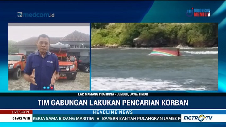 Tim Gabungan Berupaya Angkat Kapal yang Terbalik di Jember