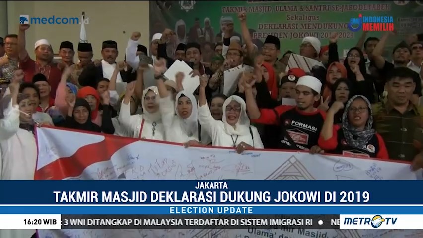 Takmir Masjid Deklarasi Dukung Jokowi