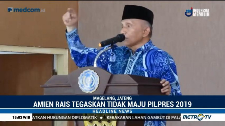 Amien Rais Tegaskan Tidak Maju Pilpres 2019