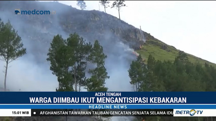 Kebakaran Lahan di Aceh Tengah Mulai Padam