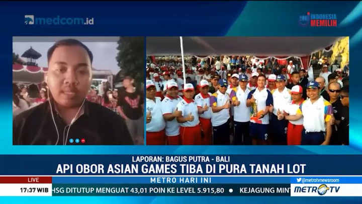 Hamish Daud Bawa Obor Api Asian Games dari Pantai Kuta