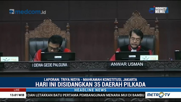 MK Gelar Sidang Perdana Sengketa Pilkada 2018