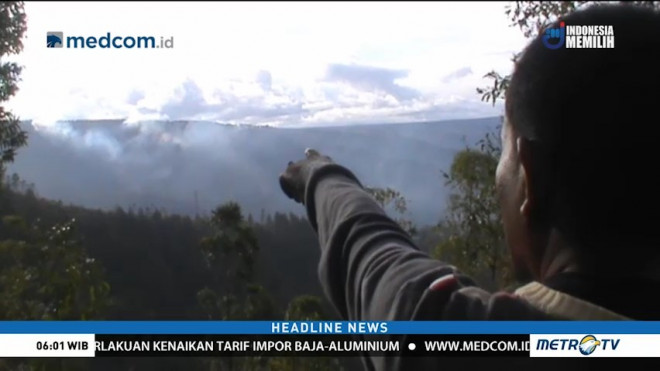 Kebakaran Hutan dan Lahan Landa Perbukitan Sekitar Danau Toba