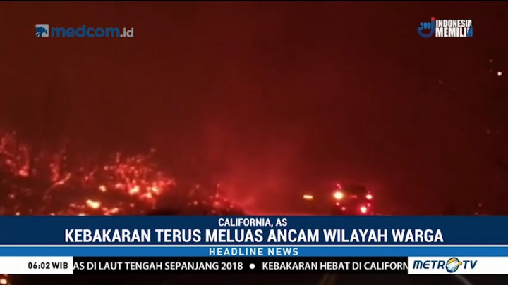 Kebakaran Hutan Picu Evakuasi di California