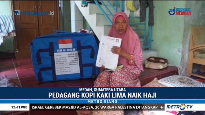 Belasan Tahun Menabung, Pedagang Kopi di Medan Akhirnya Naik Haji