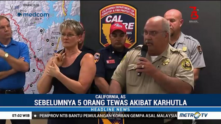 Enam Orang Tewas dalam Kebakaran Hutan di California