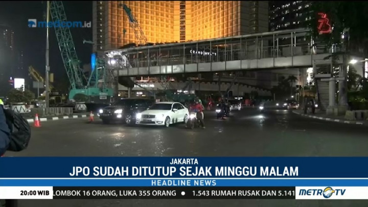 JPO Bundaran HI Mulai Dibongkar