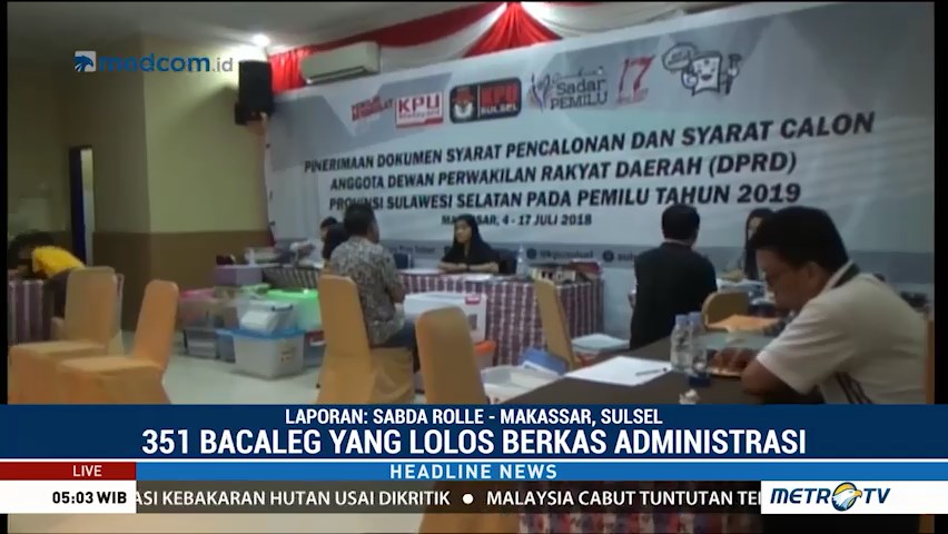 884 Bacaleg di Sulsel Belum Perbaiki Berkas