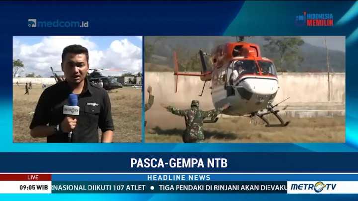Evakuasi Pendaki Gunung Rinjani Gunakan Helikopter