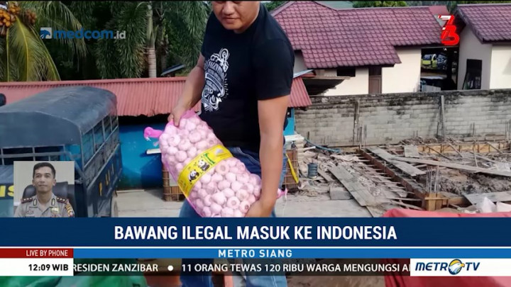 Polisi Usut Penyelendupan 19 Ton Bawang Asal Malaysia
