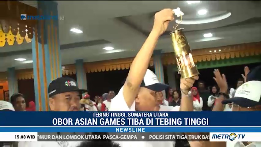 Obor Asian Games Tiba di Tebing Tinggi