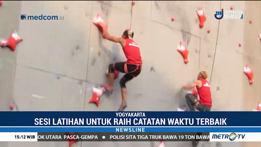 Atlet Panjat Tebing Terus Tingkatkan Catatan Waktu