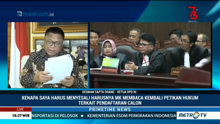 Disomasi, OSO Tak Sesali Pernyataanya Terhadap MK