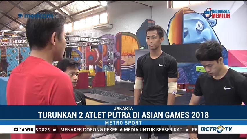 Tim Trampolin Indonesia Berlatih di Tengah Keterbatasan