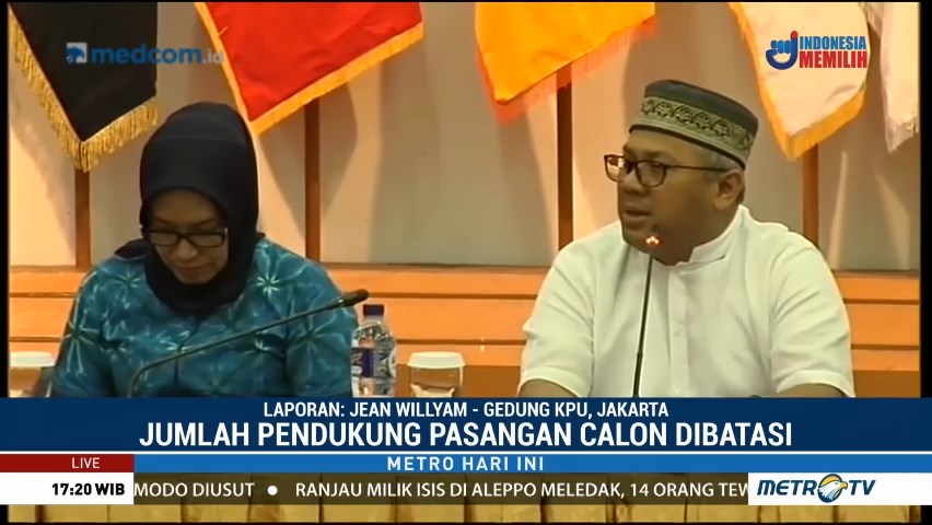 Simpatisan Pendukung Pasangan Capres/Cawapres Saat Pendaftaran Dibatasi