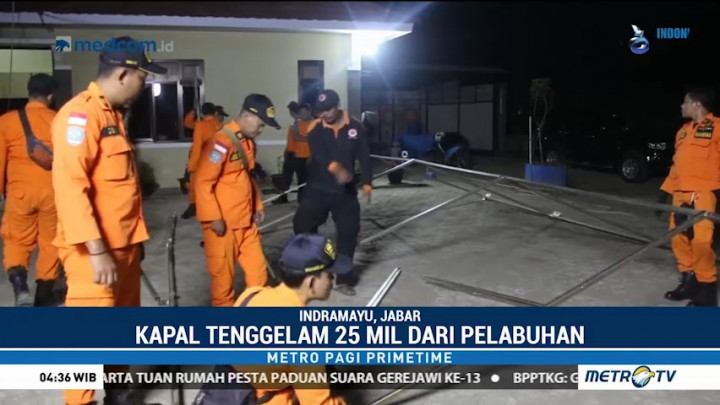 Tim SAR Cari 13 ABK Hilang di Perairan Indramayu