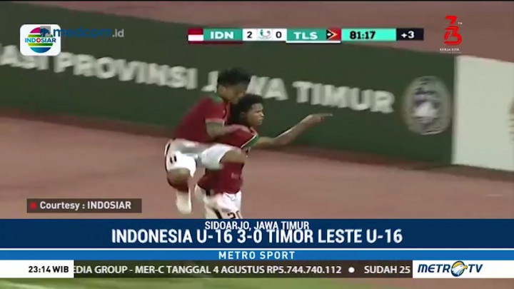 Kalahkan Timor Leste, Timnas U-16 Kukuh di Puncak Grup A
