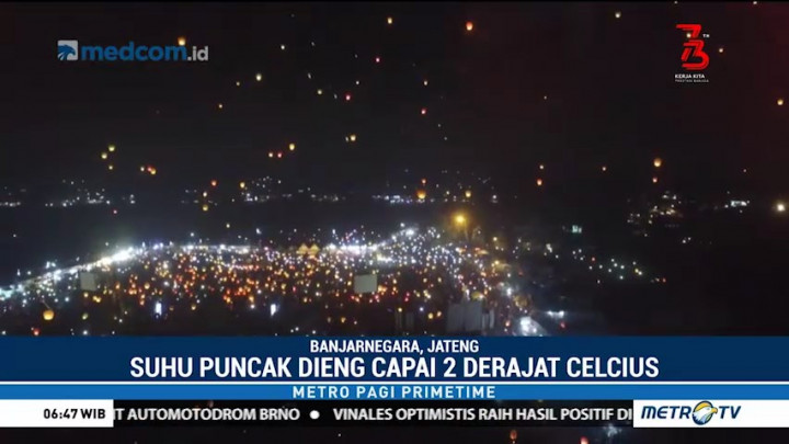 Gemerlap Ribuan Lampion Hiasi Langit Dieng