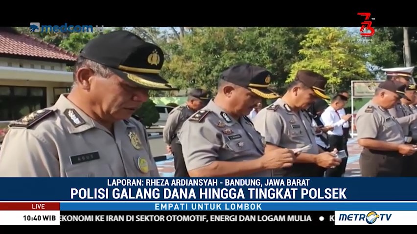 Anggota Polisi di Indramayu Galang Dana untuk Korban Gempa Lombok