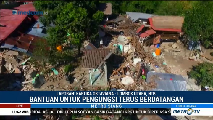 Bantuan untuk Korban Gempa Lombok Terus Berdatangan