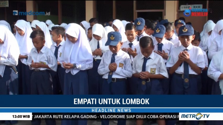 Ratusan Siswa Gelar Doa Bersama untuk Korban Gempa Lombok