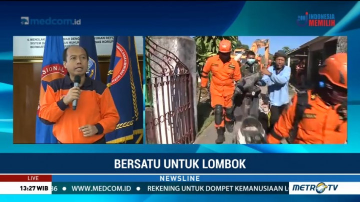 BNPB: Korban Tewas Gempa Lombok Jadi 105 Orang