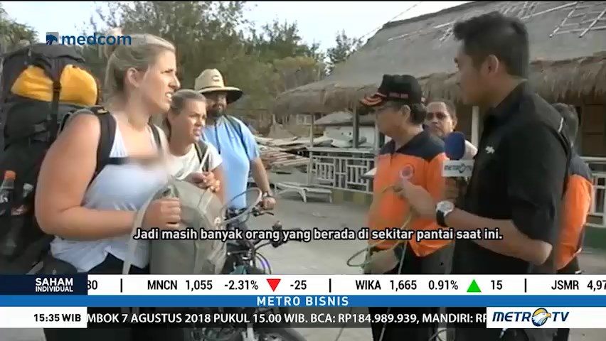 Masih Ada Sejumlah Wisatawan di Gili Trawangan