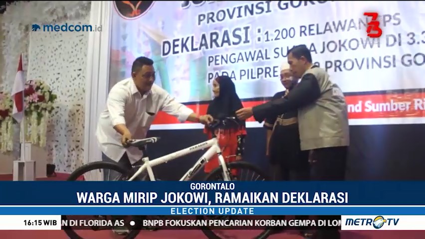 Jokowi KW Ramaikan Deklarasi Dukungan di Gorontalo