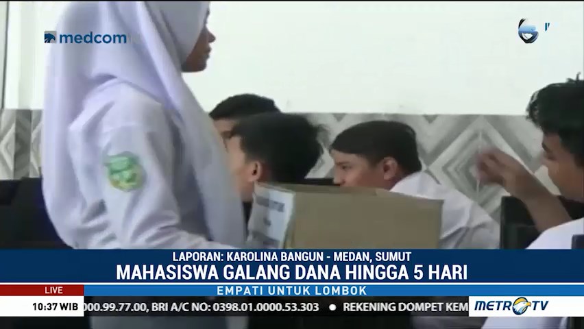 Pelajar di Medan Galang Dana untuk Korban Gempa Lombok