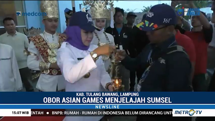 Obor Asian Games Lanjutkan Perjalanan ke Bandar Lampung