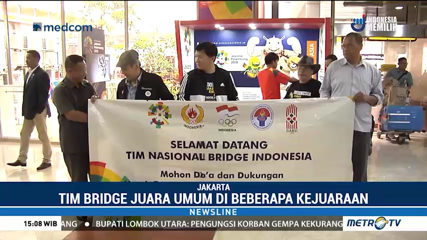 Tim Bridge Indonesia Tiba di Tanah Air