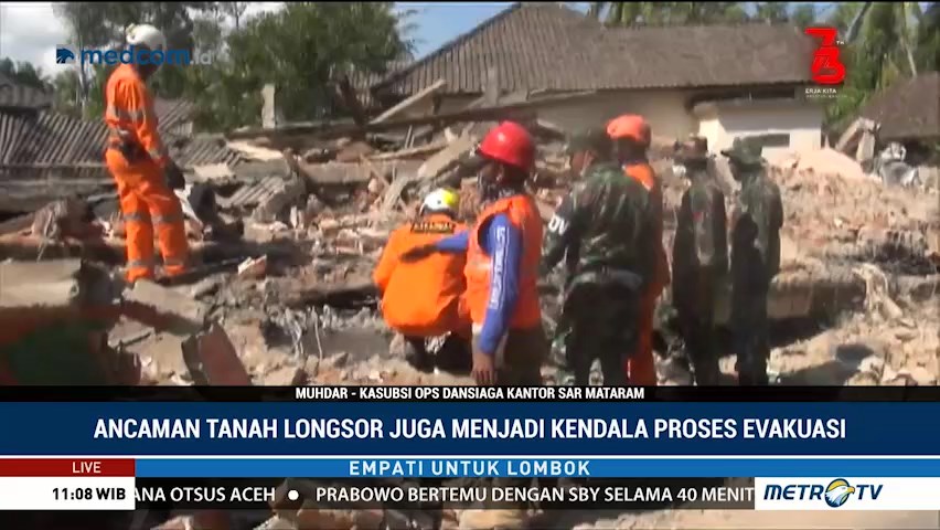 Pascagempa Lombok, Ini Kendala Proses Evakuasi