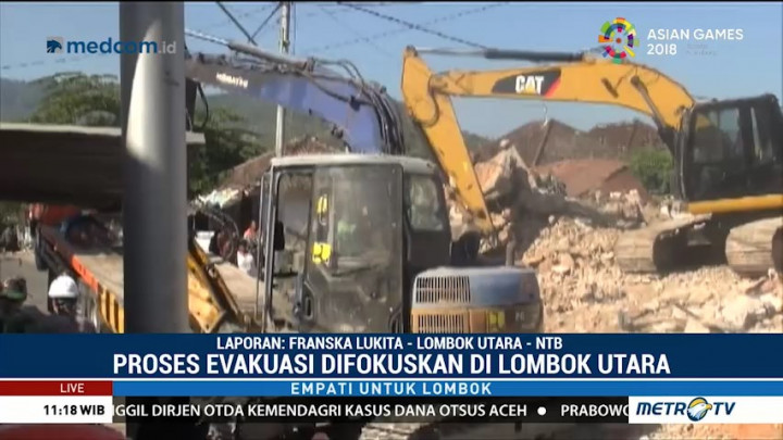 Proses Evakuasi Warga Lombok Utara Terus Dilakukan
