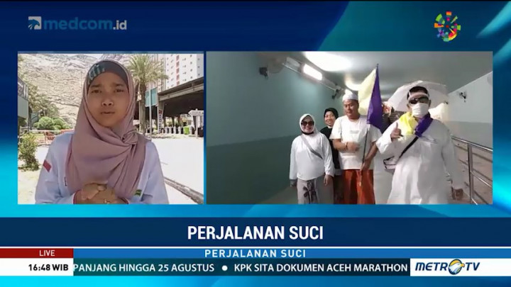 Jemaah Haji Indonesia Survei Jarak ke Jamarat